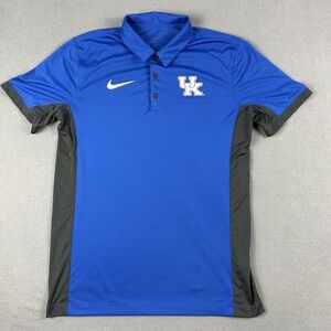 Kentucky Wildcats Shirt Mens Medium Nike Dri Fit Polo NCAA College‎ Basketball